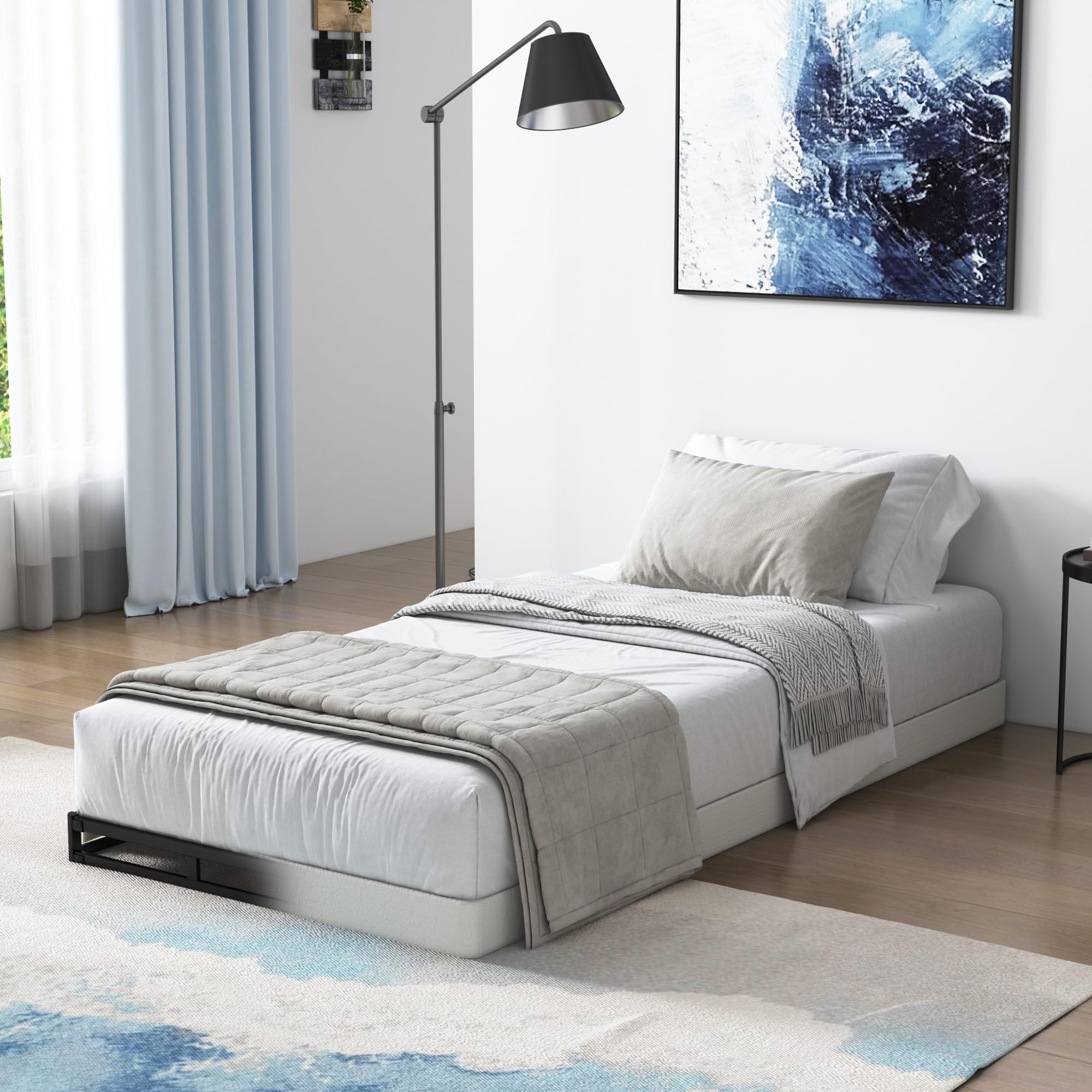 Vehowy twin bed frame-compatible box spring fits with various frame styles.