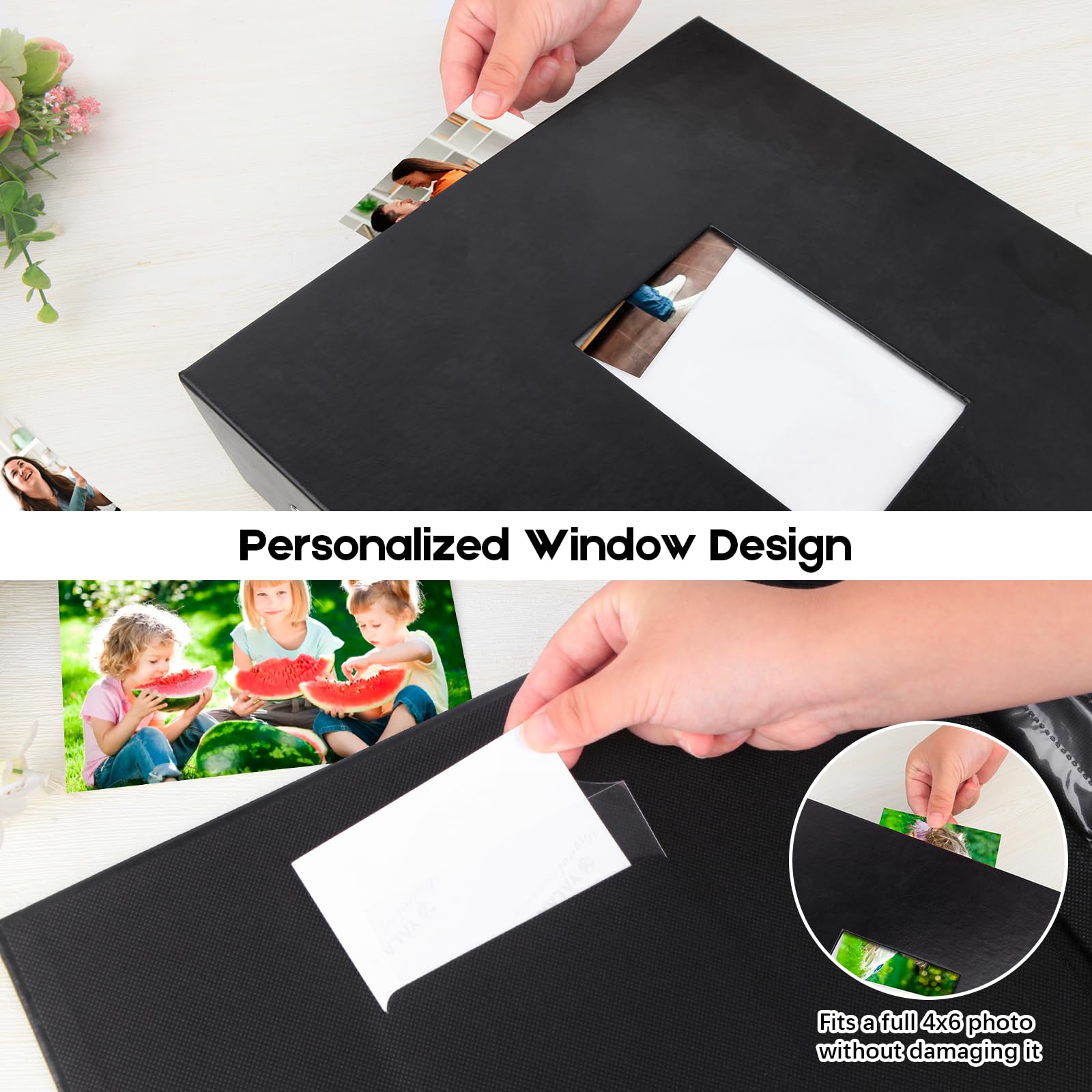 Veicevol acid-free and PVC-free pages prevent yellowing and sticking.