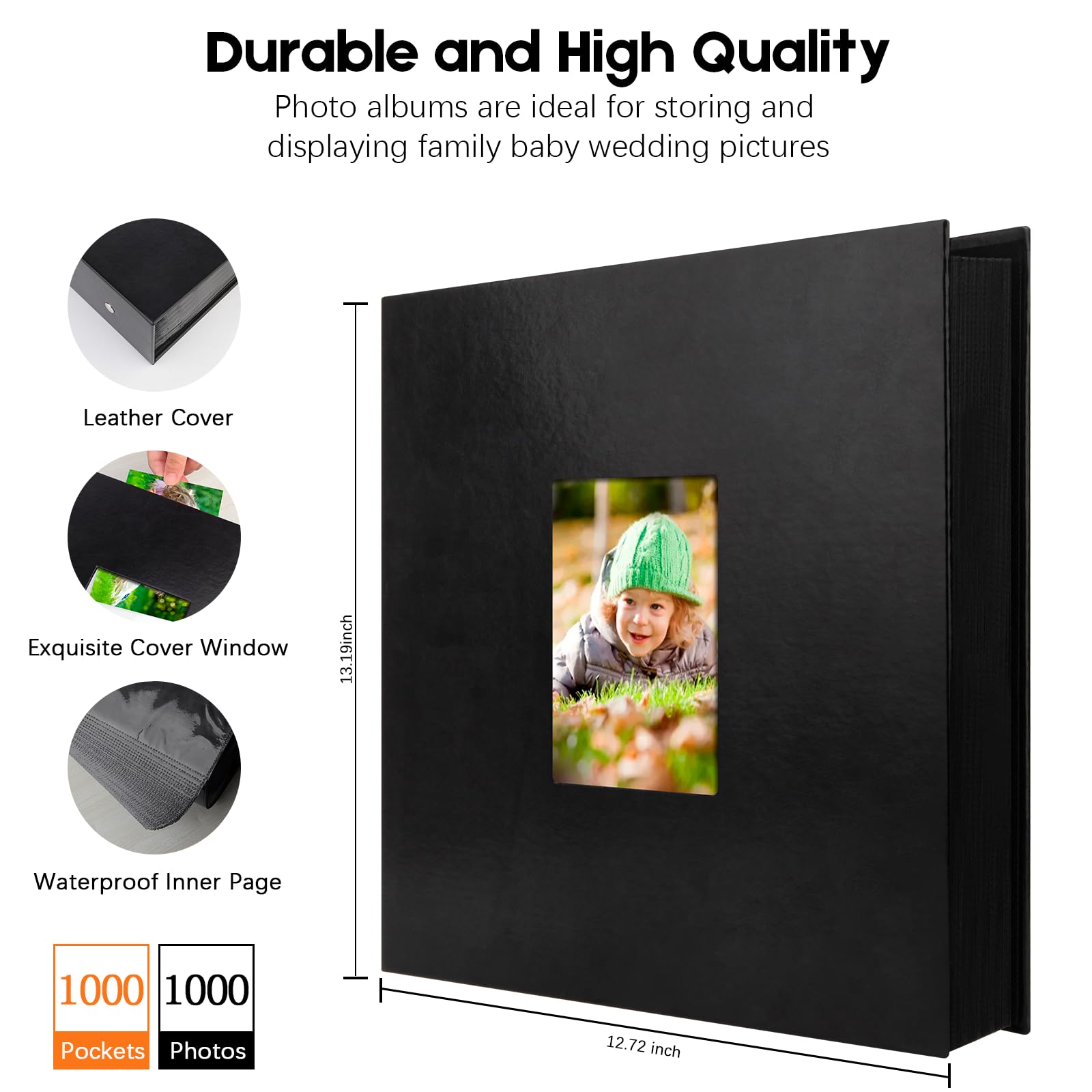 Veicevol premium PU leather cover offers a luxurious, scratch-resistant finish.