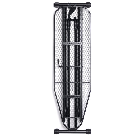 Veiox folding ironing board with integrated hook for easy storage.