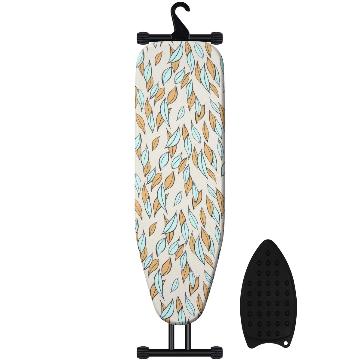 Veiox ironing board with heat-resistant cover supports high-temperature fabrics.