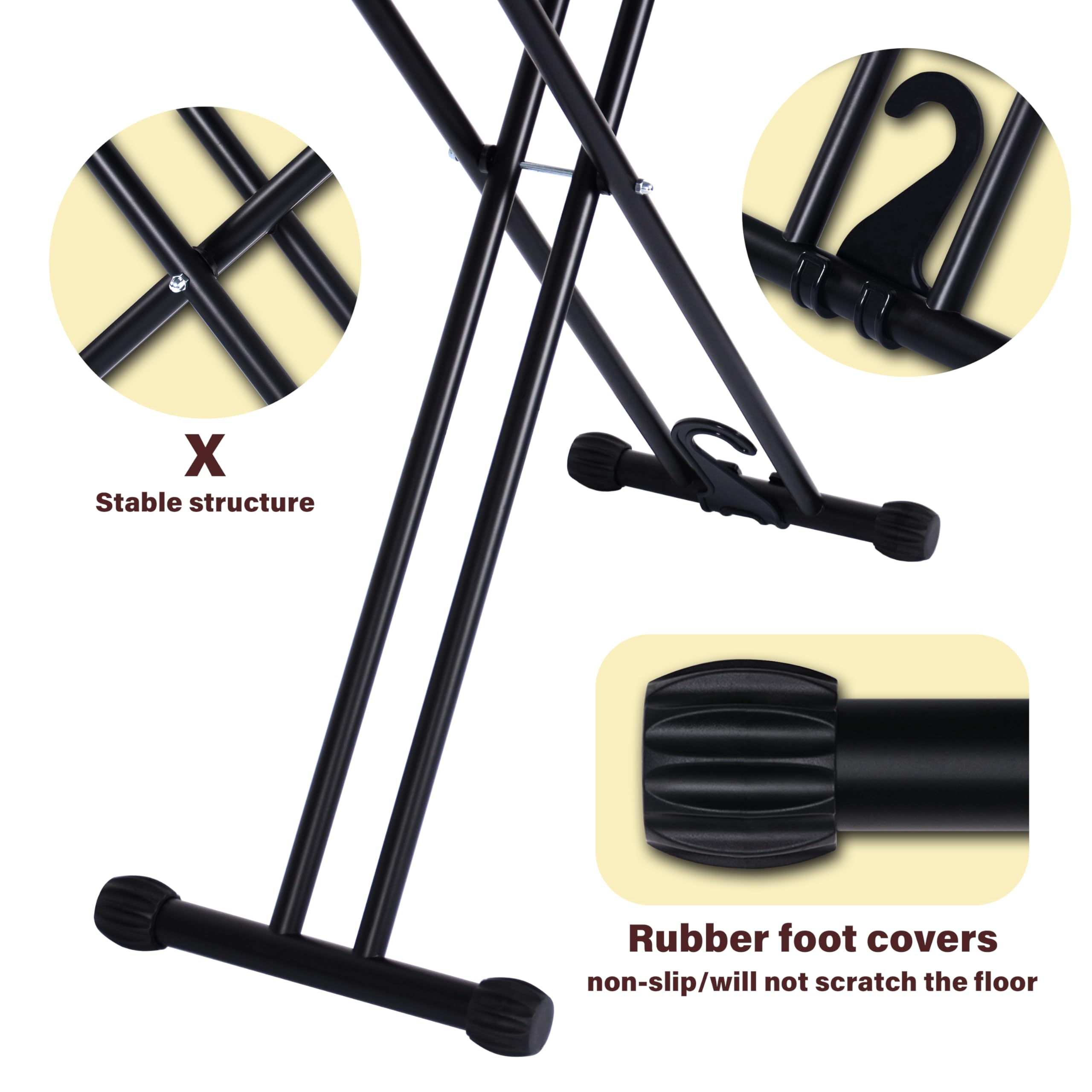 Veiox ironing board height adjustment enables ergonomic seated or standing use.