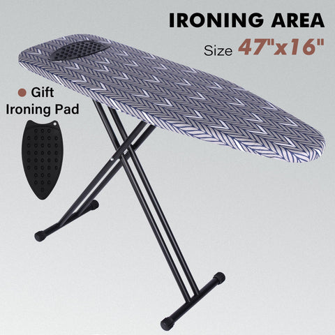 veiox ironing board with metal construction delivers durable frame support