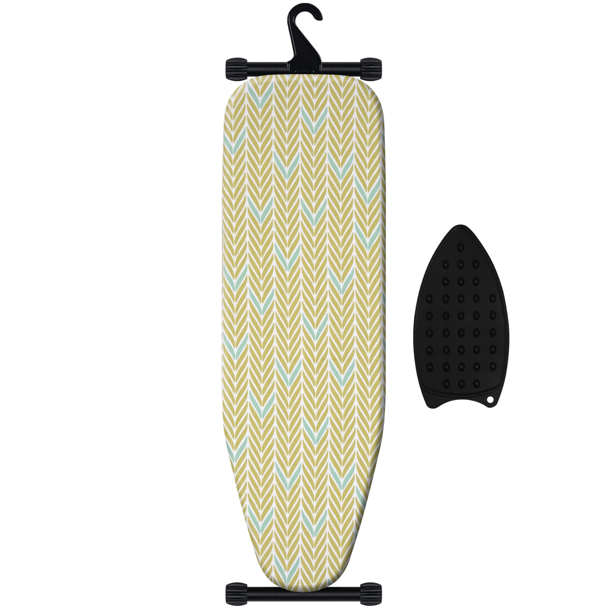 Veiox ironing board with metal frame showing rock-solid stability for steady ironing.