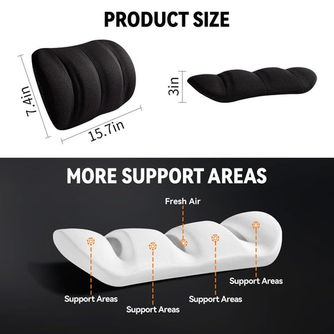 Veitail pillow fits office chairs for improved sitting posture.