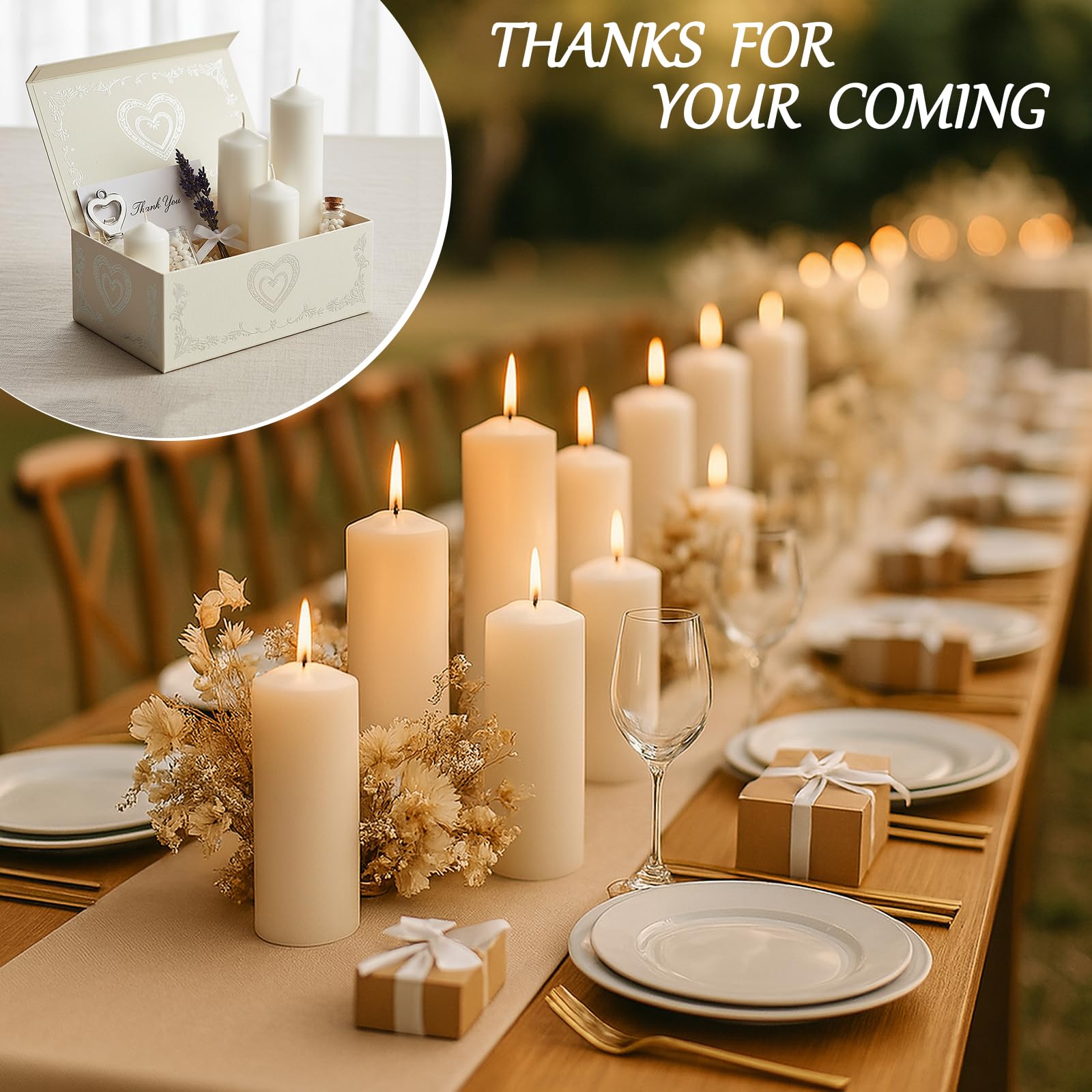 Veiuwa dripless hurricane candles provide carefree ambiance on any table