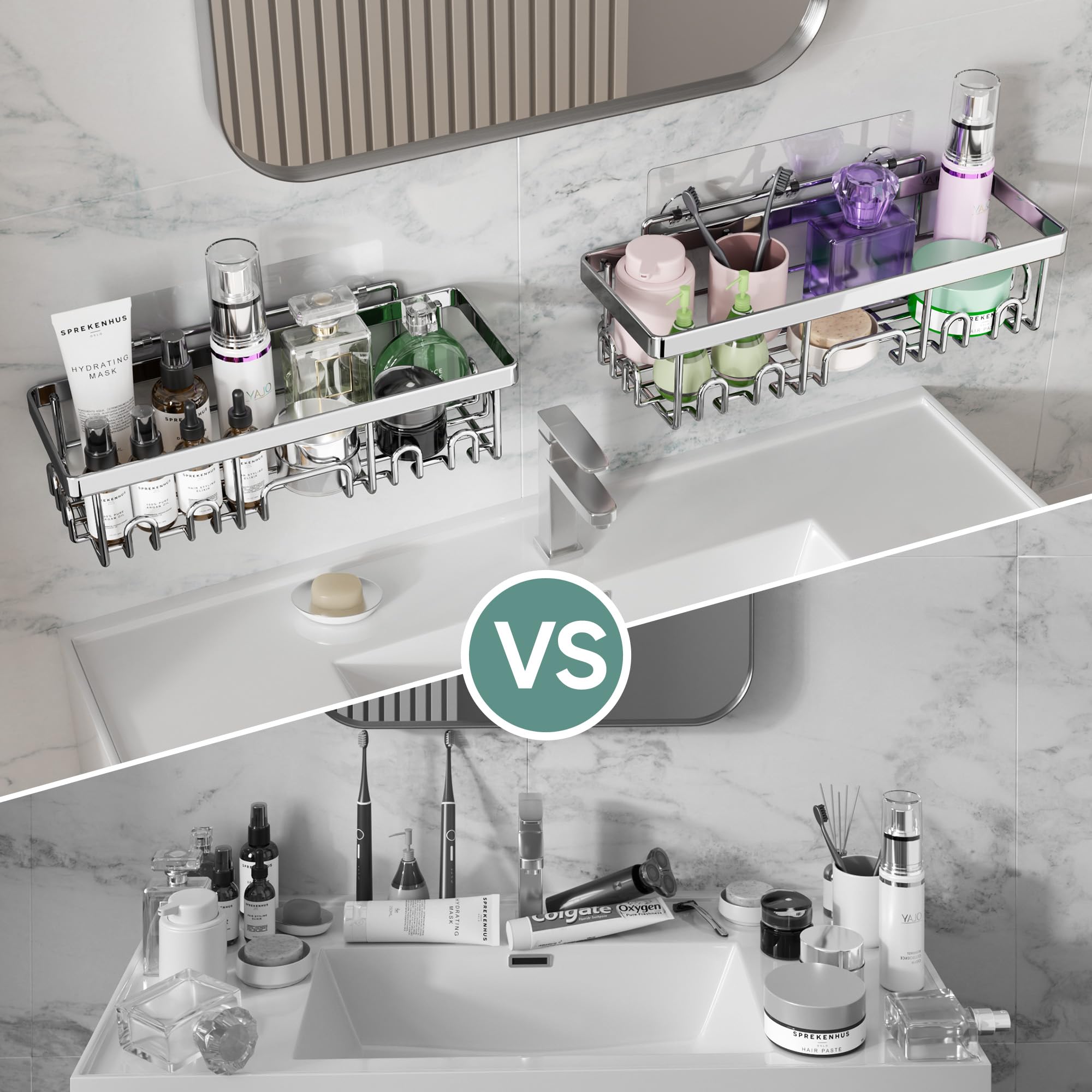 Veken toothbrush holder keeps brushes organized and drain-ready after showers.
