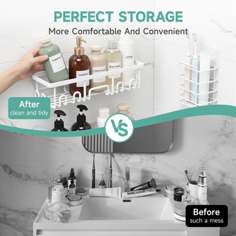 Veken adhesive wall mount, tool-free installation for secure placement.