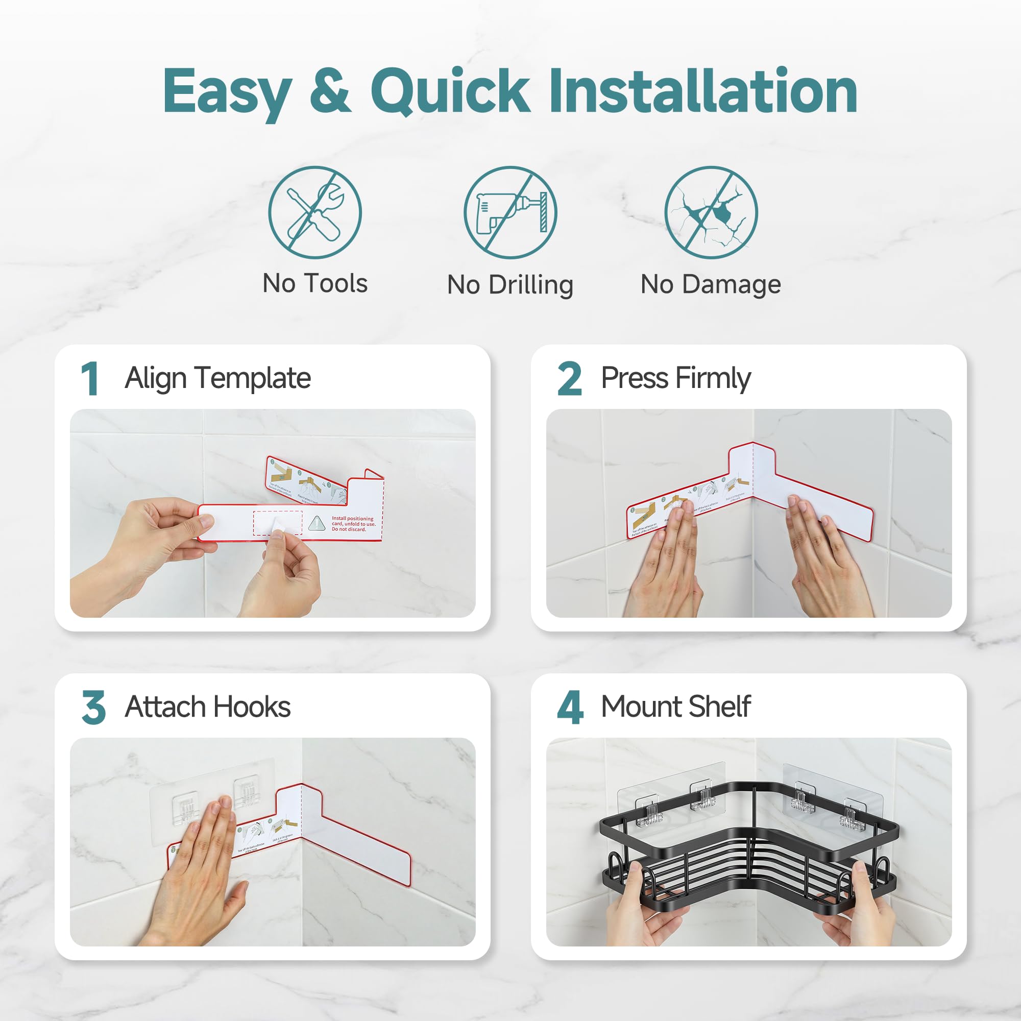 Veken locator clips ensure accurate alignment during installation.