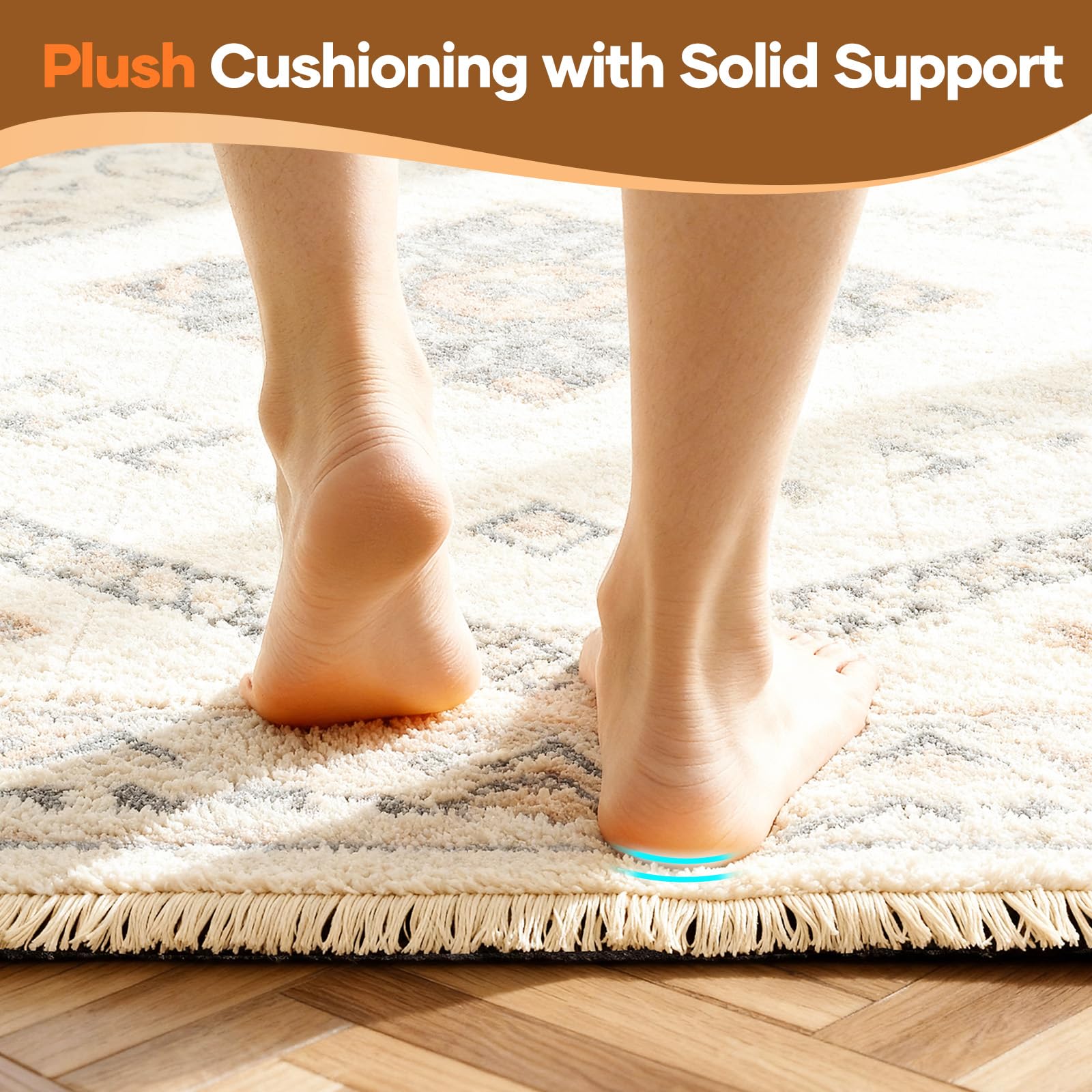 Veken rug pad is easy to cut for a precise fit with scissors.