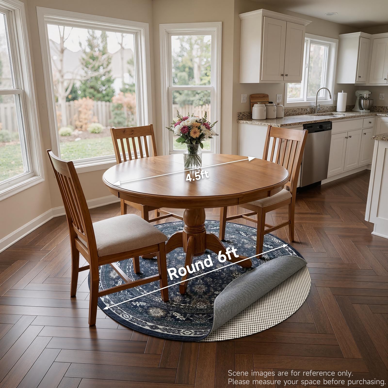 Veken futon stability rug pad adds comfort and grip for cushions or mattresses.