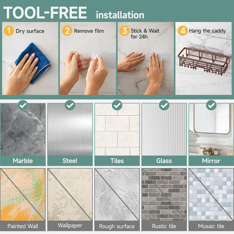 Veken gift-pack bathroom organizer suitable for housewarmings