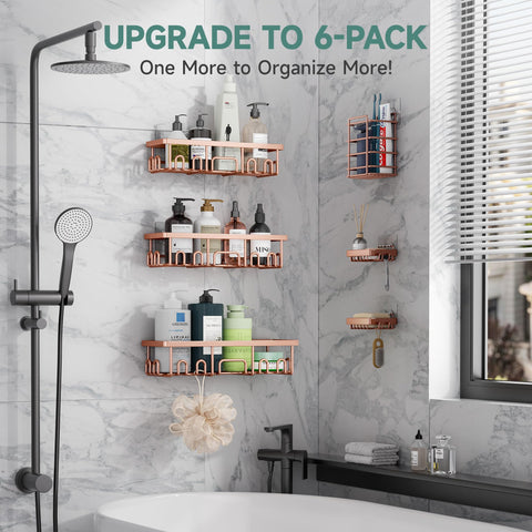 Veken medium caddy adds extra bathroom storage for body wash.