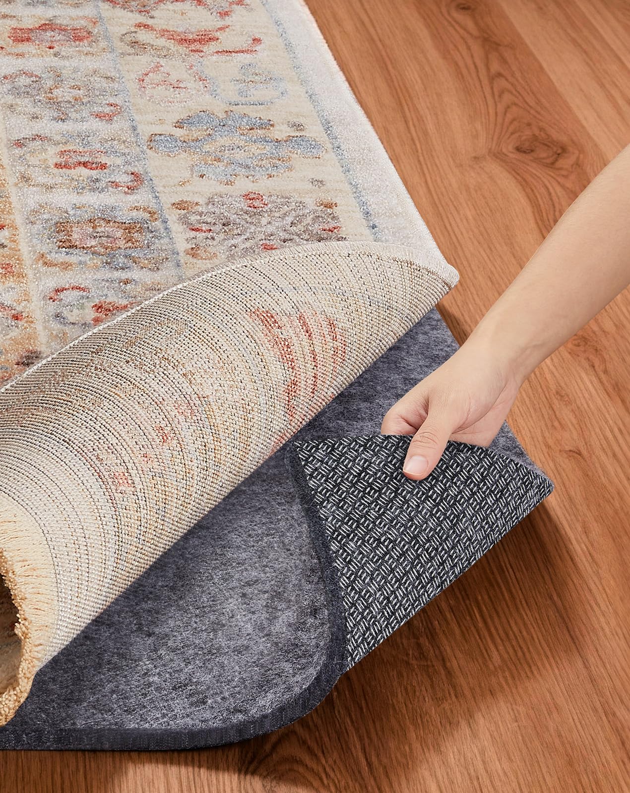 Veken rug pad crossbar texture with silicone backing for strong grip