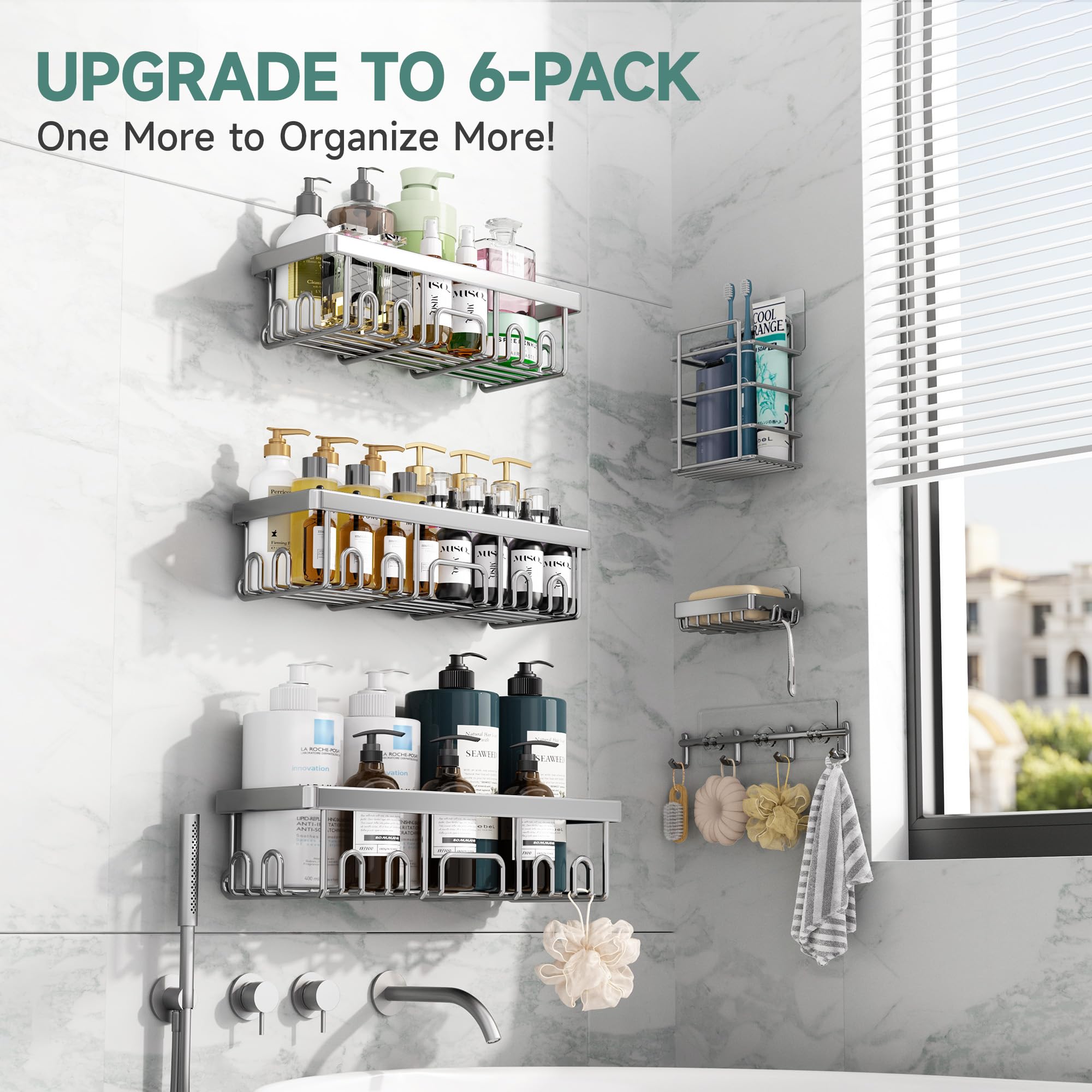 Veken medium caddy securely holds multiple bottles for tidy storage.