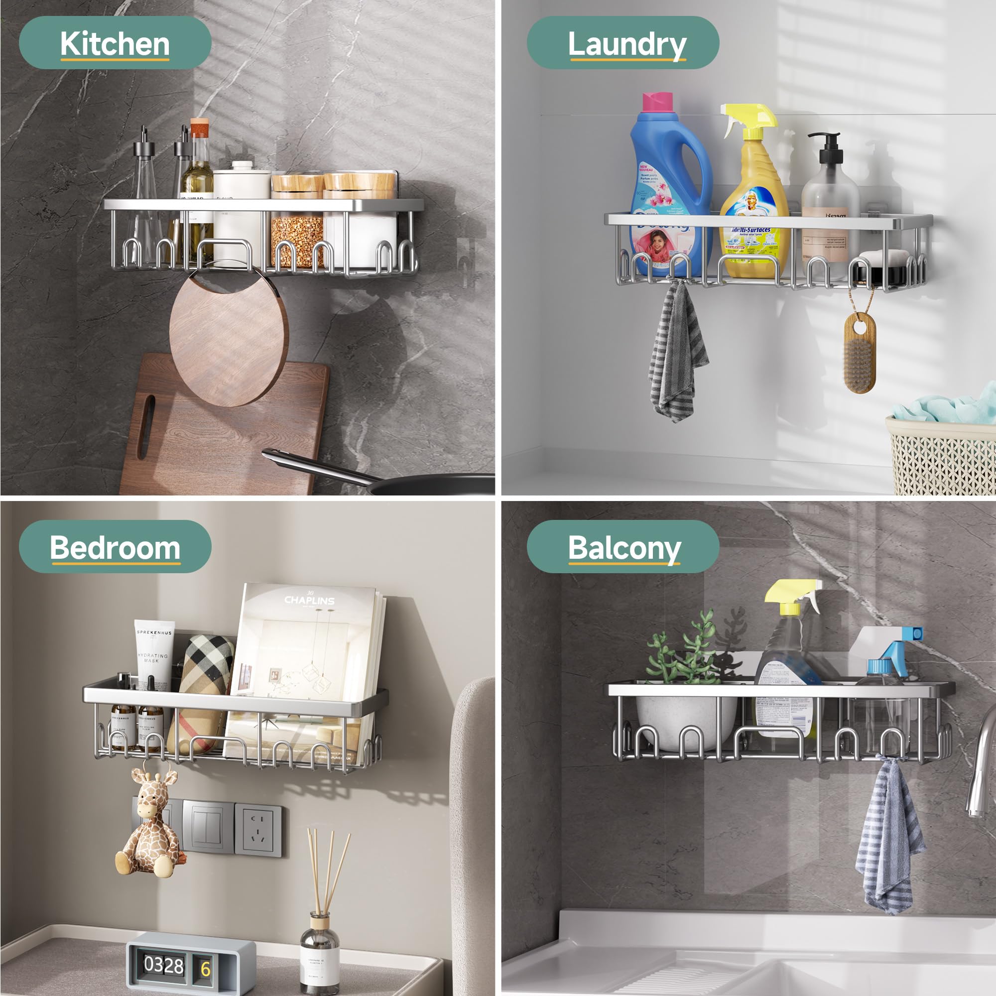 Veken toothbrush holder on caddy keeps toothbrushes organized.