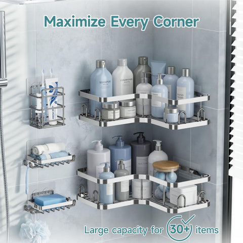 Veken soap holder integrated for dry, accessible soap.