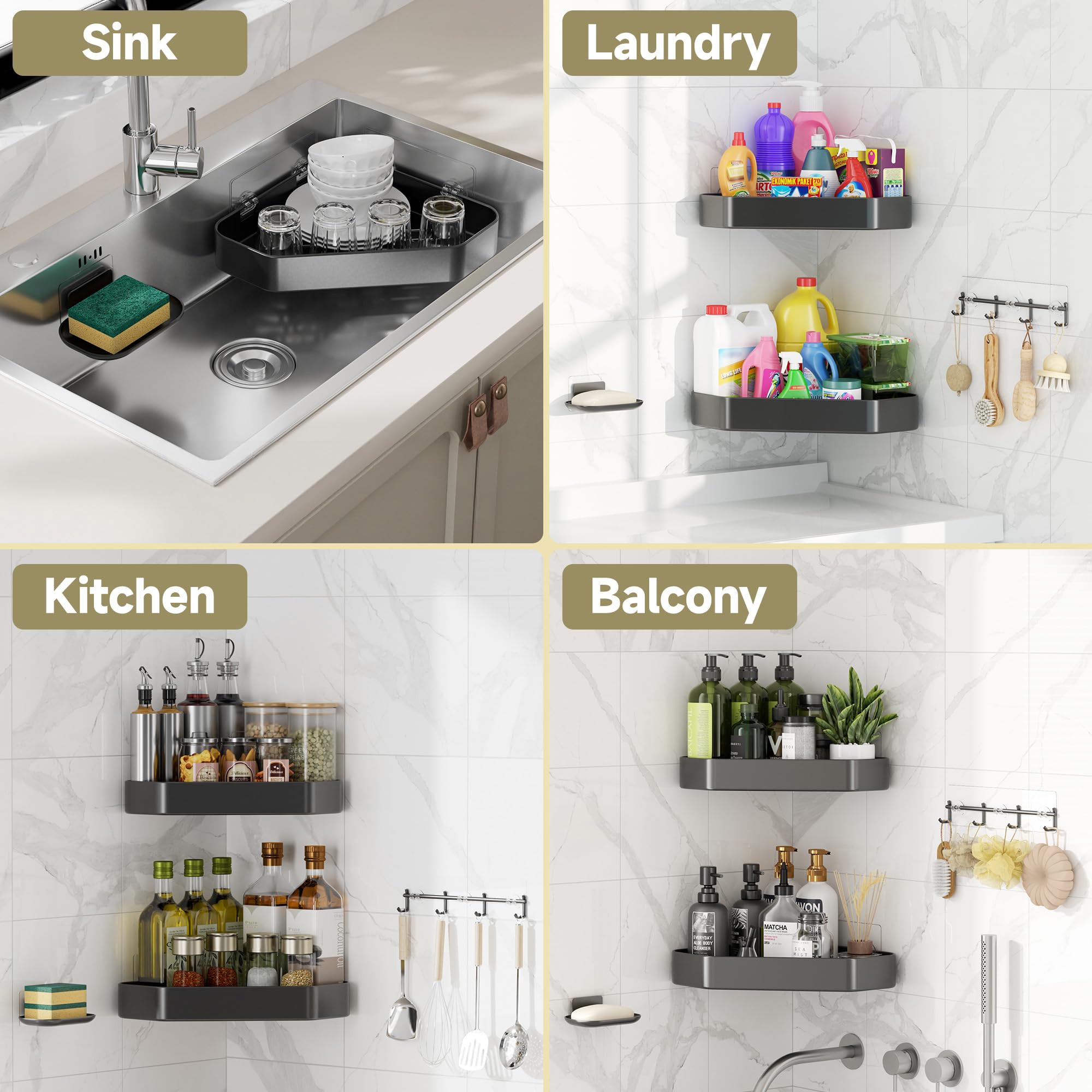 Veken design works on smooth tile and glass surfaces.