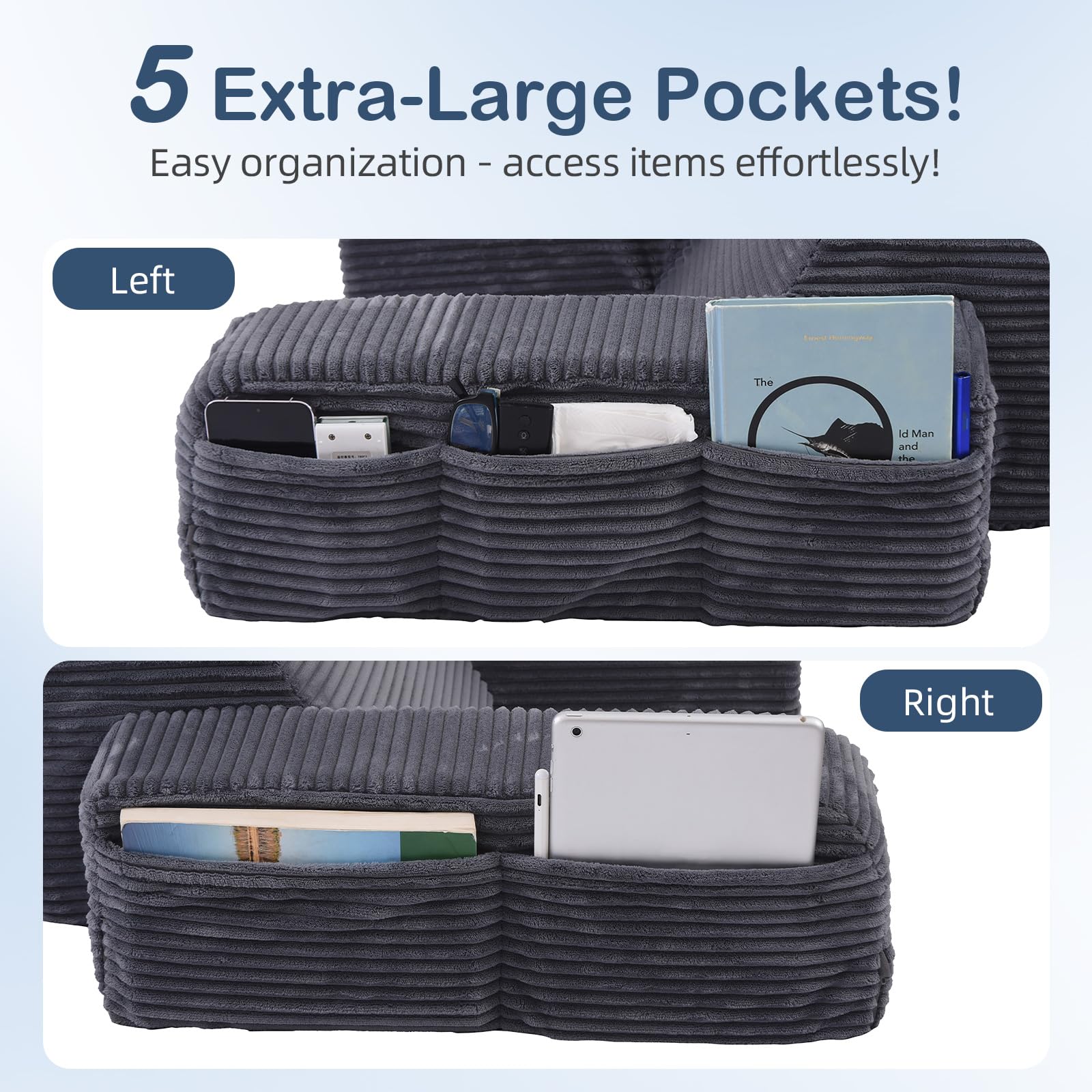 Vekkia armrests locking design stay secure during movement.