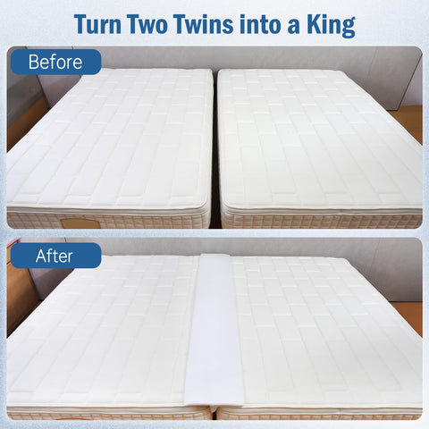 Vekkia bed bridge gap filler between mattresses provides a stable sleep surface