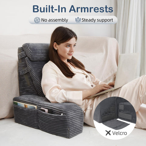 Vekkia independent headrest and backrest with Velcro for a personalized fit.