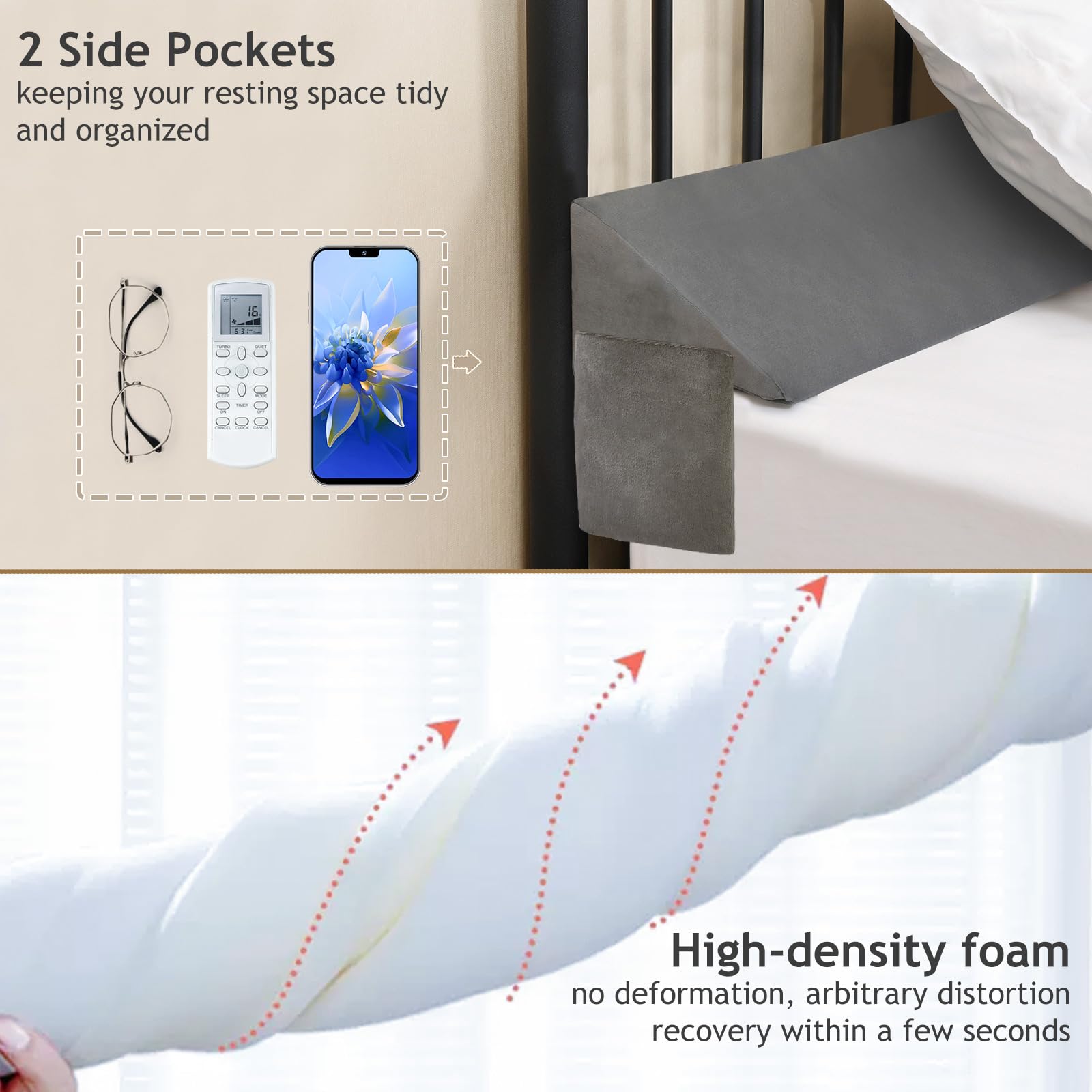 Vekkia keeps items secure without disturbing your night routine.
