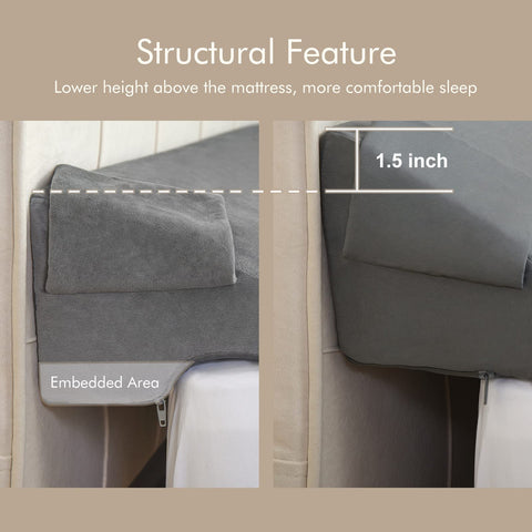 Vekkia large storage pockets hold phones, remotes, and glasses.