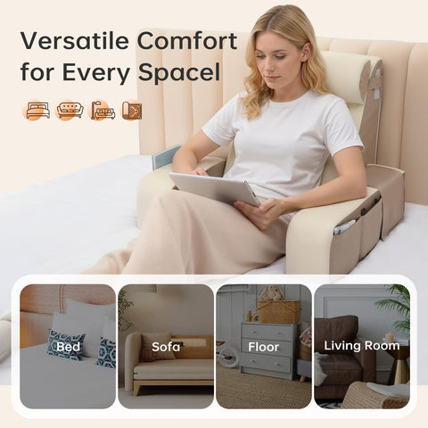 Vekkia bed and couch reading pillow ideal for reading, TV, or gaming
