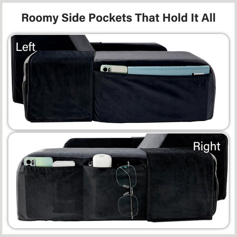 Vekkia reading pillow built-in handle enables easy portability.