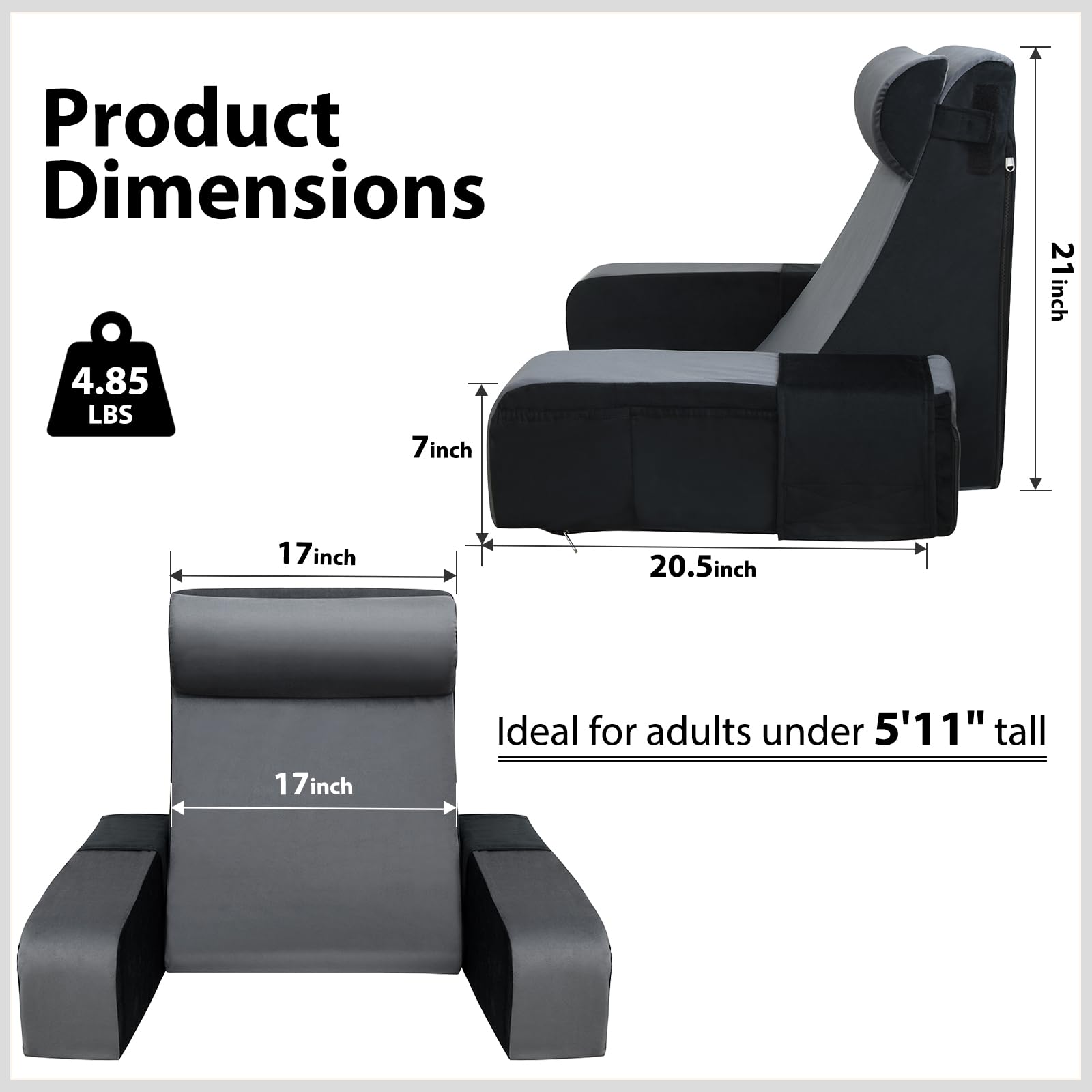 Vekkia reading pillow color options to match different spaces.