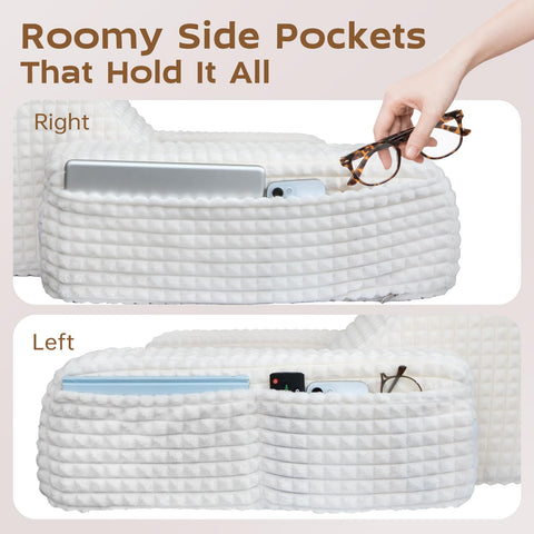 Vekkia Reading Pillow dense foam offers lasting, comfortable support.