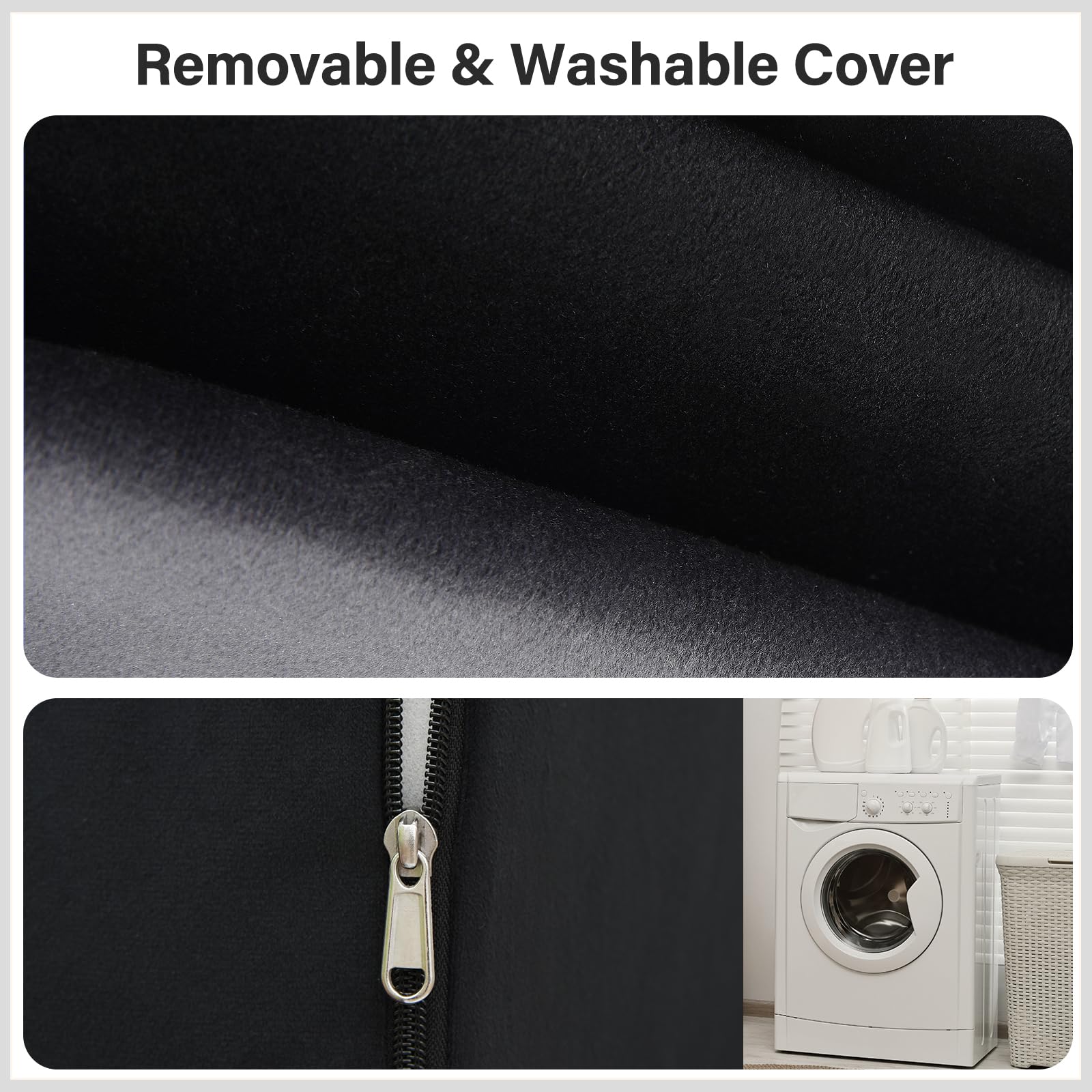 Vekkia reading pillow includes a removable, machine-washable cover for quick cleaning.