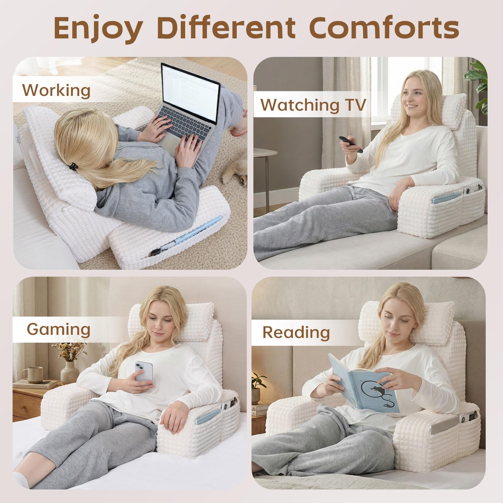 Vekkia Reading Pillow removable cover is easy to wash.