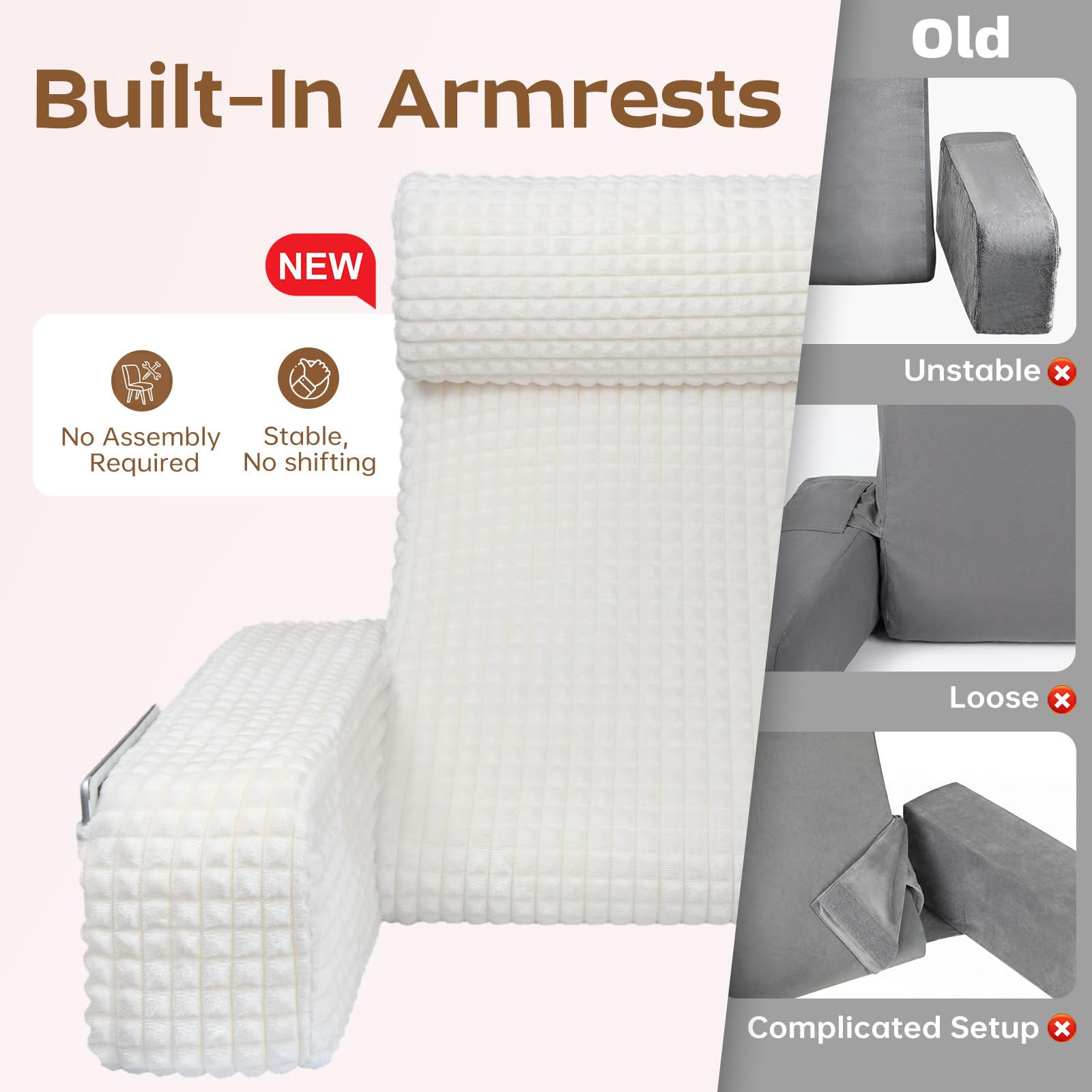 Vekkia Reading Pillow XL pockets keep essentials within reach.