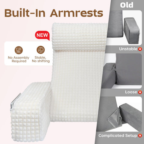 Vekkia Reading Pillow XL pockets keep essentials within reach.