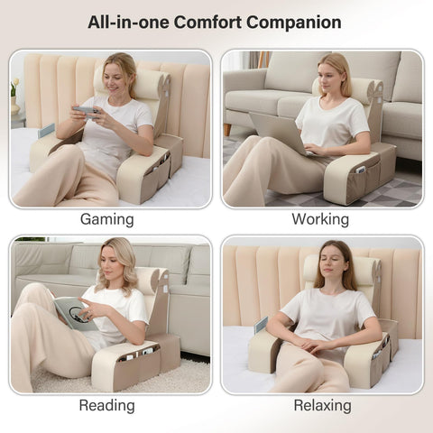 Vekkia XL side pockets keep remote, books, and glasses within reach