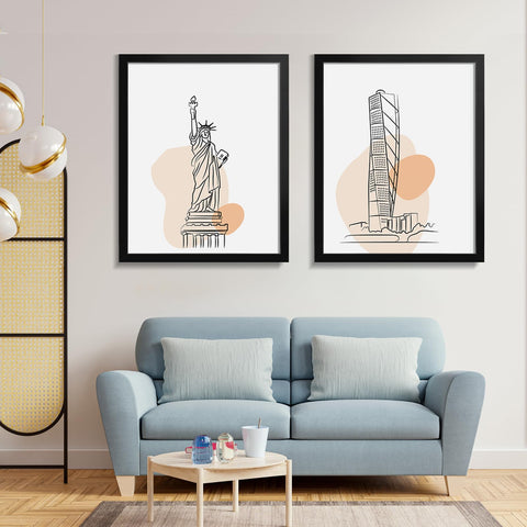Veleclo 19x25 black frame elevates any room with a clean, gallery-ready look.