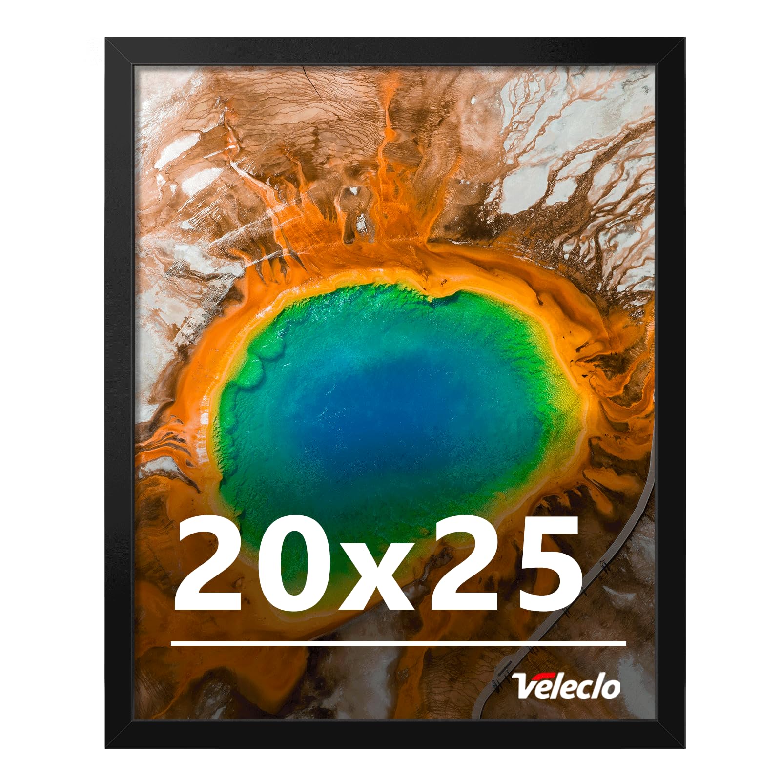 Veleclo 20x25 wall frame with shatter-resistant plexiglass for safe photo displays.