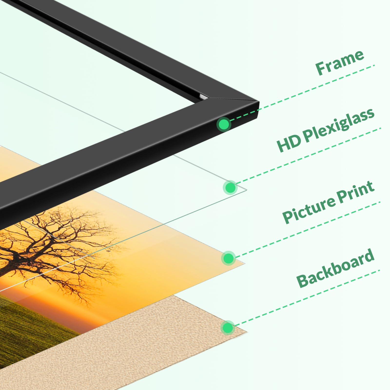 Veleclo 20x30 frame side view showing slim profile for space-saving setup