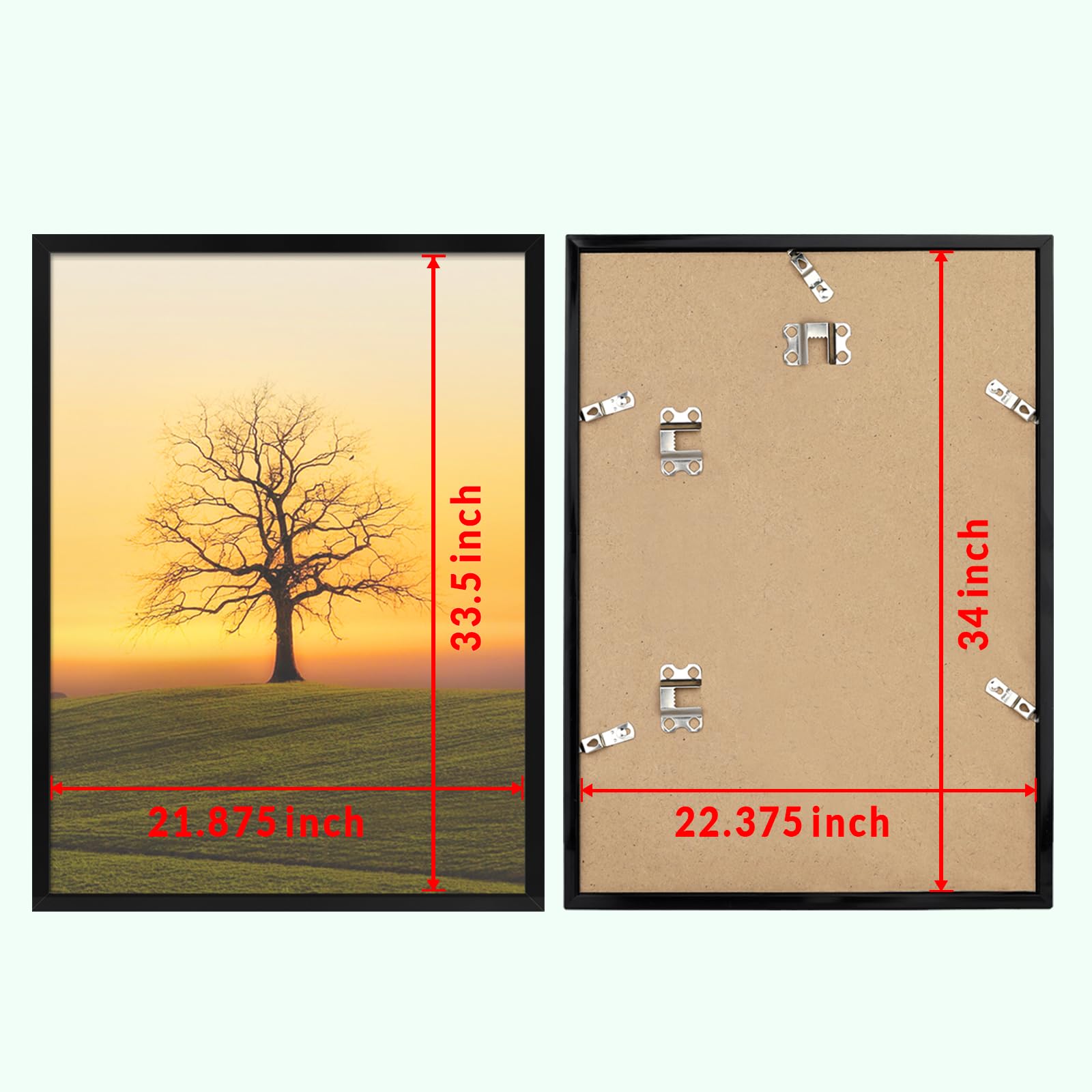 Veleclo frame with hanging hardware for vertical or horizontal mounting.
