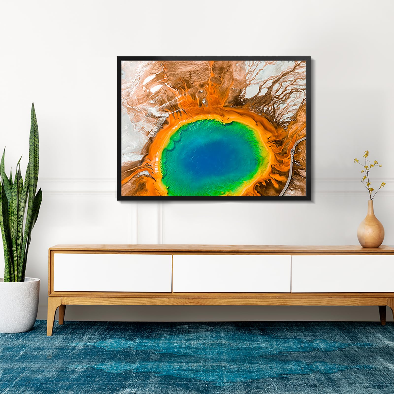 Veleclo 22x30 frame shown in both horizontal and vertical wall layouts