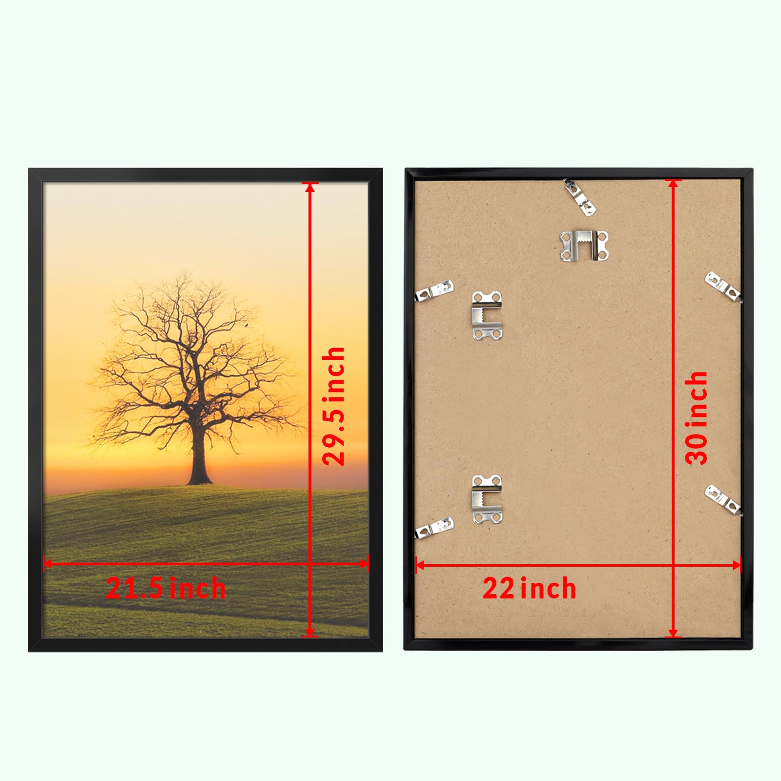 Veleclo 22x30 frame with plexiglass front protecting artwork