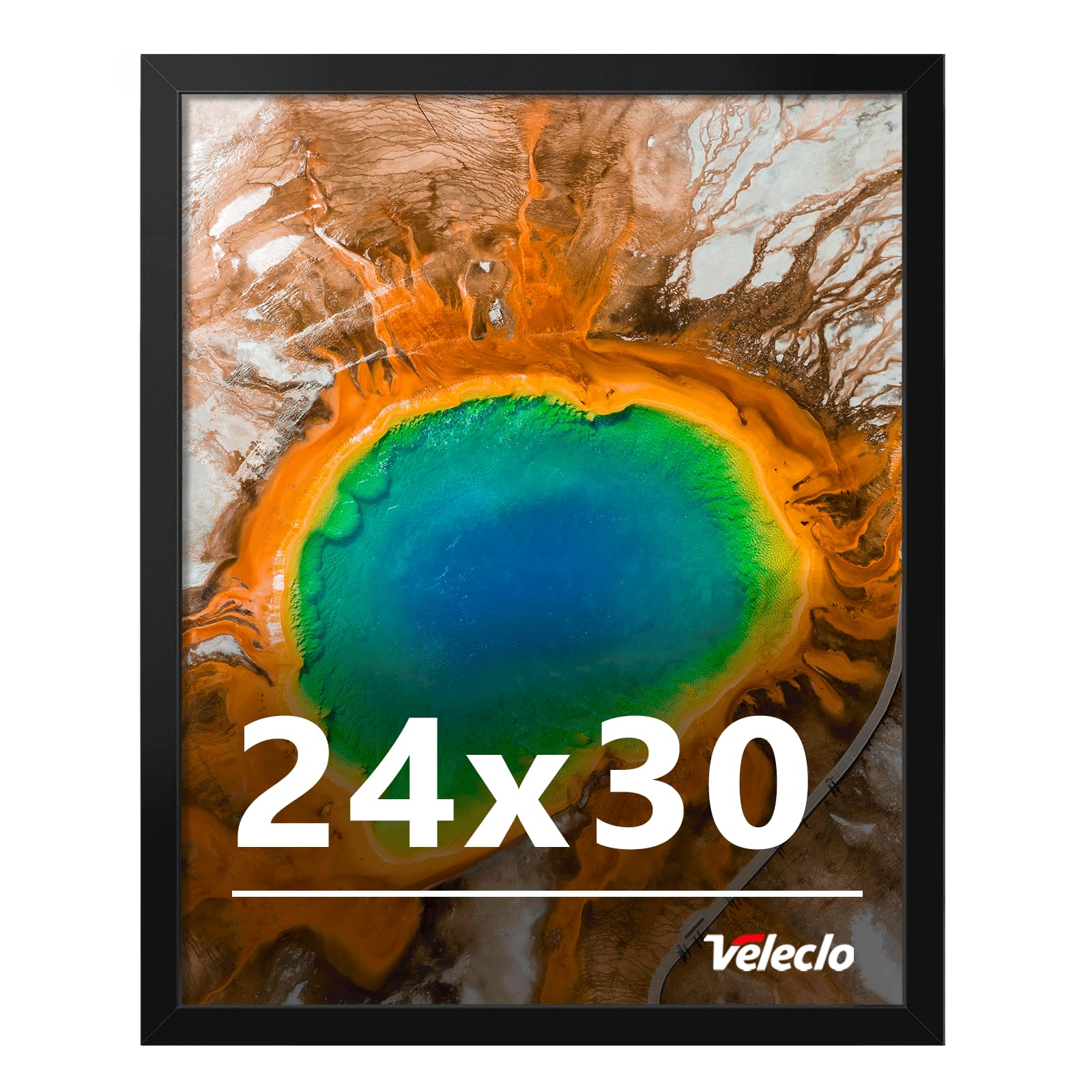 Veleclo 24x30 frame front view black for gallery-style wall display