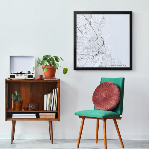 Veleclo gallery-style display frame enhances room decor.