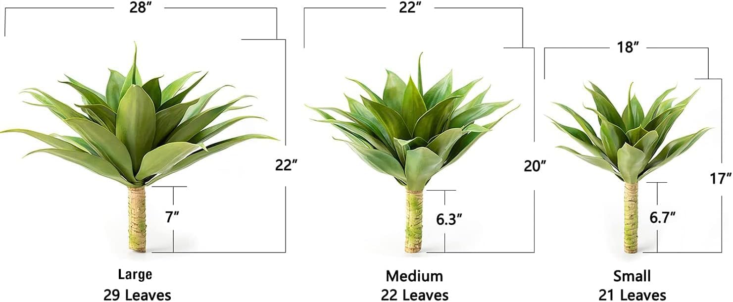 Velener agave realistic faux plant detail for indoor or outdoor use.