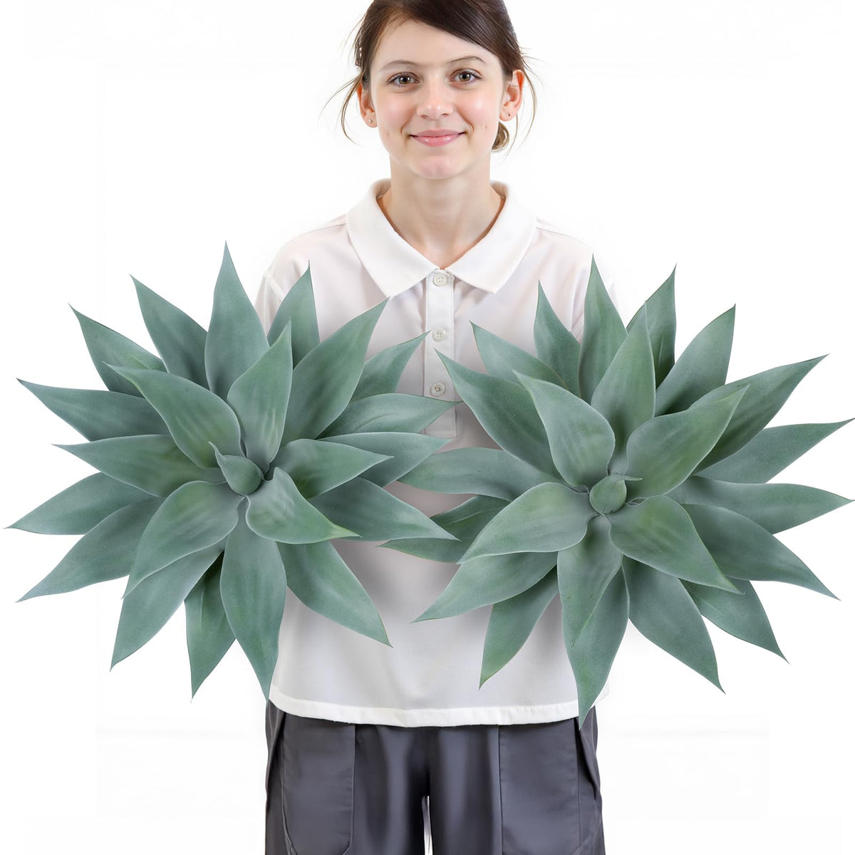 Velener artificial blue agave 28x28x22 inches leaves for striking indoor or outdoor decor.
