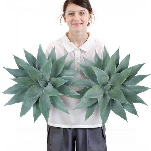 Velener artificial blue agave 28x28x22 inches leaves for striking indoor or outdoor decor.