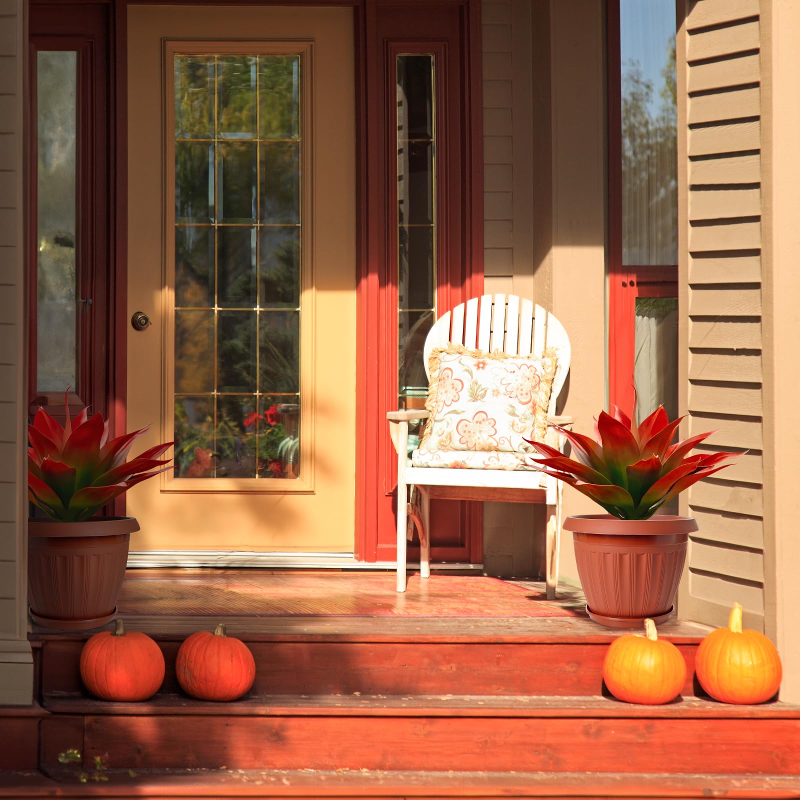 Velener red artificial agave for outdoor garden corners.