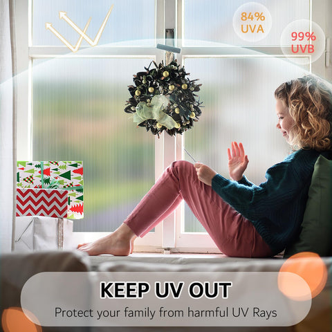 VELIMAX Reeded Glass Privacy Film installed on glass doors for enhanced style and privacy