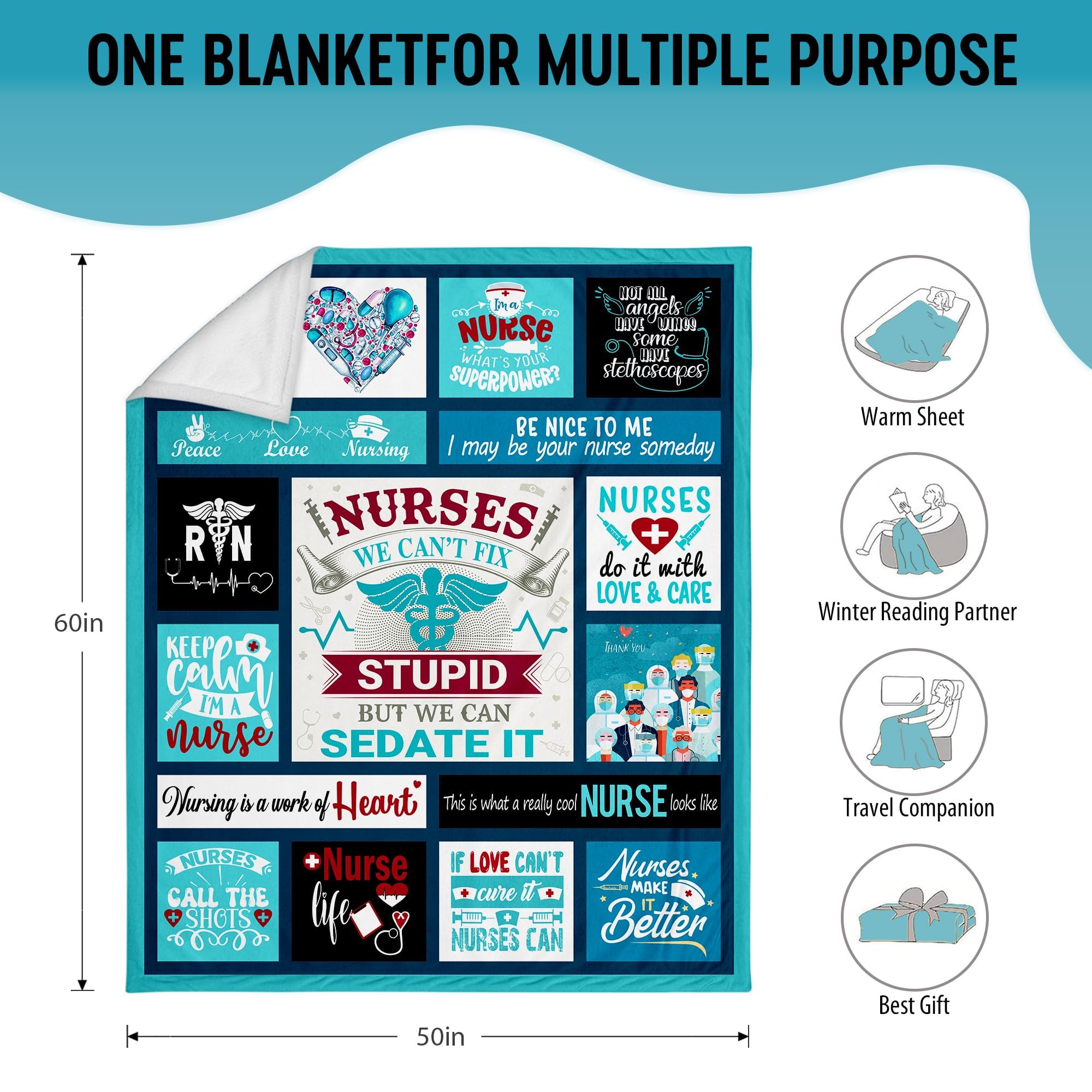 Velivn Nurses Week blanket on bed ready to celebrate appreciation and cozy moments.